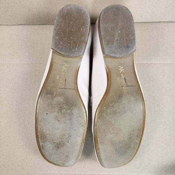 Anne Klein Loafers Women’s SZ 10M Baby Pink Leather Square Toe Buckle Accent - Picture 11 of 12